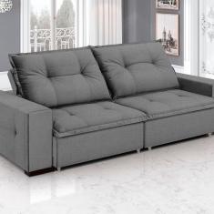 Imagem de Sofá Aquarius - Retrátil / Reclinável 280 Cm Linho Grafite