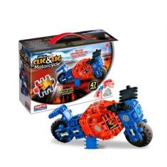 Imagem de Brinquedo De Montar Clic E Lig Motorcycle Moto 47 Peças Lego - Plasbri