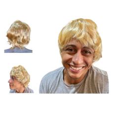 Imagem de Peruca Masculina Curta Sintética Loira Fantasia Cosplay
