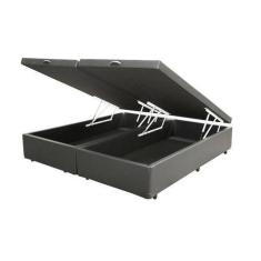 Imagem de Base Box Baú King Bipartido Sintético Cinza 99x203x198 - Lordcolchoes