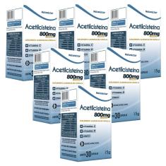 Imagem de 6x Acetilcisteína- NAC-30 Cáps.-800mg- Vitamina C D e Zinco Natunectar 