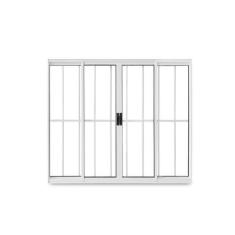 Imagem de Janela de Correr Abertura Central Exclusiva 4 Folhas Grade Vidro Liso 