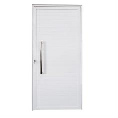 Imagem de Porta Lambril de Alumínio Direita 210 x 90cm com Puxador Linha Veneza Esquadrias Bergame Branco