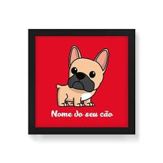 Imagem de Arte Maníacos Quadro Decorativo Bulldog Francês Comic - 50x50cm (Moldura em laca )