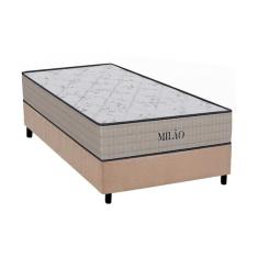 Imagem de Cama Box Solteiro: Colchão Espuma D33 Orthoflex Milão + Base CRC Suede Clean(88x188)