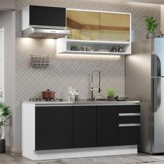 Imagem de Armário de Cozinha Compacta 180cm Branco Preto Glamy Madesa 08