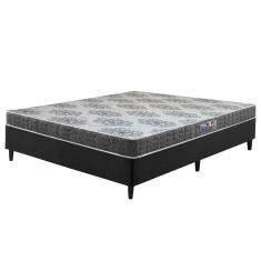 Imagem de Cama Box Viúva Preta + Colchão Washington Espuma D23 Liso 128X188x51cm