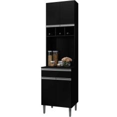 Imagem de Paneleiro Duplo Adriana 4 Portas Preto Casa Chick