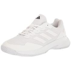 Imagem de adidas Gamecourt 2.0 Tênis masculino, Branco/Branco/Prata fosca, 41