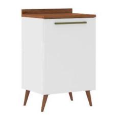 Imagem de Balcão de Cozinha 1 Porta com Tampo 0,59m Favorita Branco / Natura - P