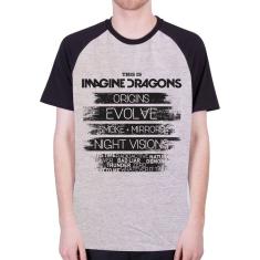 Imagem de Camiseta Raglan Bandas - Imagine Dragons Álbuns - 100% Algodão