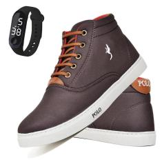 Imagem de Kit Tênis Casual Masculino + Relógio Digital Polo Blu Dia a Dia-Masculino