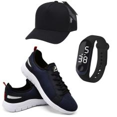 Imagem de kit Tenis Para Caminhada Com Boné e Relogio-Masculino