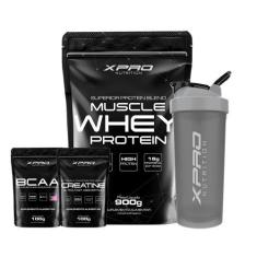 Imagem de Kit Whey Muscle Protein 900G + Creatina 100G + Bcaa 100G + Coqueteleir