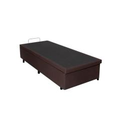 Imagem de Base Box Baú Solteiro 96x203x42cm Courino Marrom