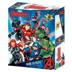 Imagem de Quebra-Cabeça 3D Os Vingadores Zipper Box 200 Peças - Br1313 - Multiki