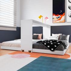 Imagem de Cama De Solteiro Phoenix Dupla Articulável 90 Branco - Art In Móveis