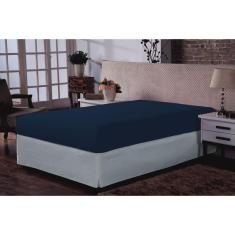 Imagem de Lençol Casal Avulso Liso Doce Vida Azul Profundo