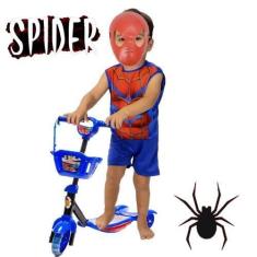Imagem de Patinete 3 Rodas Infantil Musical Luzes Cestinha + Presente - Dm Toys