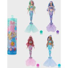 Imagem de Boneca Barbie Color Reveal 2024 Sereia Surpresa Mattel HTH45