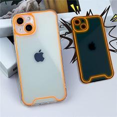 Imagem de Capa macia de silicone luminosa com luz noturna para iPhone 14 Plus 13 12 11 Pro Max XS XR X 14Pro 13Pro 14Plus Capa traseira, laranja, para iPhone 14plus