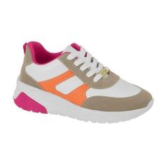 Imagem de Tênis Infantil Casual Branco Off Laranja Intense Molekinha 2571.106