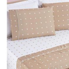 Imagem de Jogo Lençol Casal 4 peças Micropercal 200 fios Petit Poá - Bia Enxovai