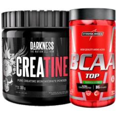 Imagem de Creatina 300g Darkness + Bcaa Top 120 Caps Integralmedica, Sem.Sabor