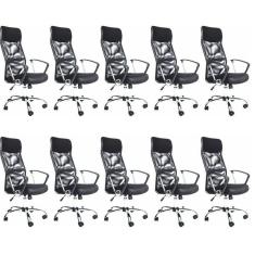 Imagem de Kit 5 Cadeiras de Escritorio Presidente Comfort Preto