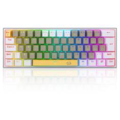 Imagem de Teclado Gamer Mecanico Redragon Fizz RGB Branco Cinza