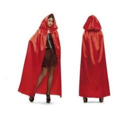 Imagem de Fantasia Capa C/ Capuz Vermelha Adulto Haloween Cosplay - Lynx produçõ