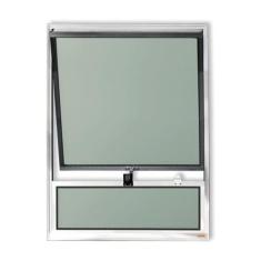 Imagem de Janela de Alumínio Maxim-Ar com Bandeira 80x60cm Vidro Mini Boreal Plu