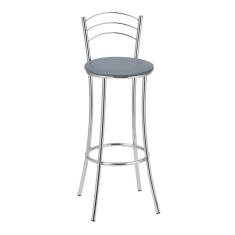 Imagem de Banqueta Alta Cromada Bc26/a A101 Treparoni Cinza