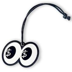 Imagem de Fuerxy Amuleto de bolsa de olhos grandes, encantos engraçados e fofos para bolsas de mão, acessórios de bolsa, berloques, 2.6x1.8inch, Microfibra, não