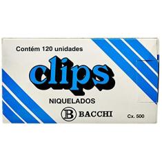 Imagem de Clips Niquelado, 10/0, Caixa com 500 grs, Bacchi