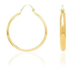 Imagem de Brinco Argola Larga Folheado A Ouro Rommanel 520285