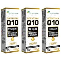 Imagem de Kit 3X Coenzima Q10 Sublingual Em Gotas 30Ml -  Flora Nativa Sabor:laranja