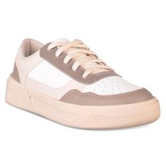 Imagem de Tenis Feminino Casual Plataforma Retrô Branco Classico Leve e Confortavel-Feminino