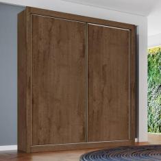 Imagem de Guarda Roupa Solteiro 2 Portas 4 Gavetas - Zurique-Braúna - Móveis Eur