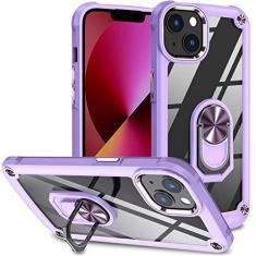 Imagem de Capa de telefone com suporte de anel de armadura para iPhone 14 13 12 11 Pro Max XS Max XR 14 Plus Capa traseira de proteção resistente, T1, para iPhone 14 Plus