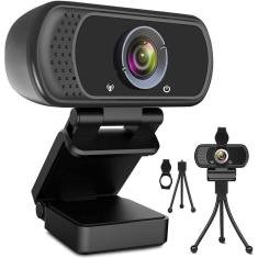 Imagem de Webcam HD 1080p Web Camera, USB PC Computer Webcam com microfone, laptop desktop Full HD Camera Video Webcam 110 Degree Widescreen, Pro Streaming Webc