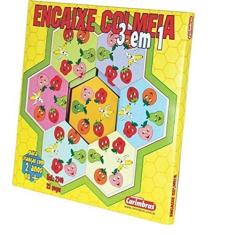 Imagem de Brinquedo Educativo Encaixe Colmeia 3 Em 1 - Carimbrás