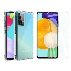 Imagem de Kit Capinha Anti Impacto e Película Vidro Comum Compatível Samsung Galaxy A52 Tela 6.5 Polegadas