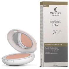 Imagem de Kit Protetor Solar Pele Extra Clara FPS 50 Pó Compacto 10g e Protetor Solar Tom 1 Extra Claro FPS 70 40ml Episol Color