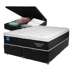 Imagem de Colchão King Magnum Plumatex E Box Com Baú Preto