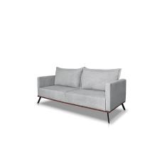 Imagem de Sofá 2 Lugares Decorativo Atlas 1,60cm Pés Retro Linho Boucle 3302 - Montanaris Decor