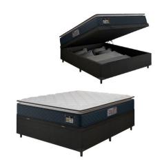 Imagem de Cama Box Baú Casal Colchão Espuma D45 Pillow Top Strong 138x188x65cm C