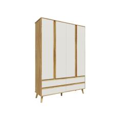 Imagem de Guarda Roupa Retro Théo Moveis Peroba 04 portas MDF