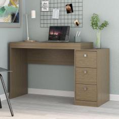 Imagem de Escrivaninha 3 Gavetas Érica Espresso Móveis Avelã TX/Avelã TX