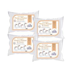Imagem de Kit 4 Travesseiros 80% Penas e 20% Plumas - Daune